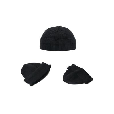 China AMYAOO Factory OEM ODM Solid Color Hat Autumn Skullcap Street Beanie Unisex Warm Knitted Warm Brimless Bowler Hat for sale