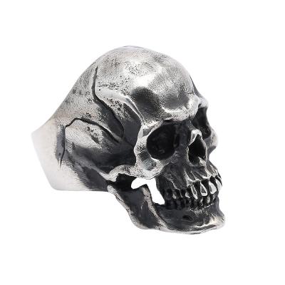 China AMYAOO CLASSIC Factory OEM ODM Ring Gothic Stainless Steel Biker Motorcycle Jewelry Halloween Gift Unisex Skeleton Ring for sale