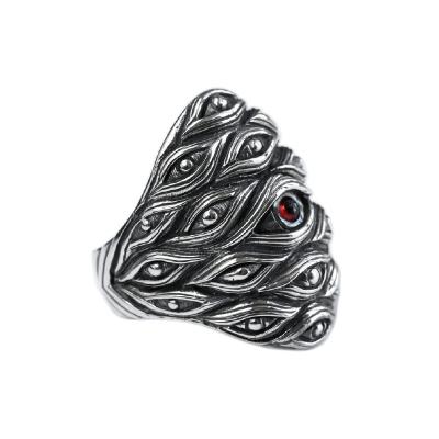 China ODM CLASSIC personality OEM factory AMYAOO demon eye retro ring male and female secondary ring niche opening yuan hippie ring for sale