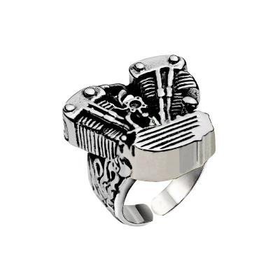 China AMYAOO CLASSIC Factory OEM ODM Mens Stainless Steel Motorcycle Engine Biker Ring for sale