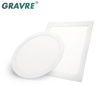 China 6W 12W 18W Modern Square Ceiling Lamp Home Energy Saving White Round Light Recessed Modern Led Panel Light for sale