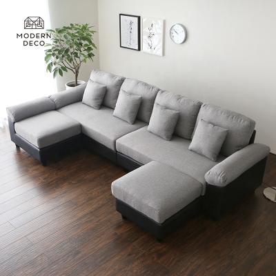 China Convertible Convertible 3 Piece Couch Set With Two Stools Sneak Sofa for sale