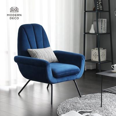 China Home Modern Upholstered Pink Green Gray Black Chairs Velvet Armchair Leisure Living Room Dining Room Navy Blue Fabric Accent Metal Velvet for sale