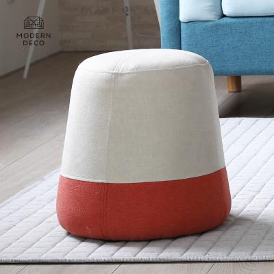 China Convertible OEM Upholstered Fabric Velvet Loop Pouf Stool Footstool Pouf Custom Factory Direct for sale