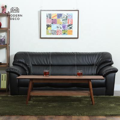 China Other Modern Black Leather Living Room Factory Lobby Room Faux Leather Sofa Waiting Room PU Furniture Sofa Office Direct Manufacturers for sale