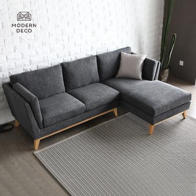 China Scandinavian Modern L Shaped Corner L Shape Living Room Furniture 2021 Best Sofa Couch Convertible Sectional Sofa Fabric Angle for sale