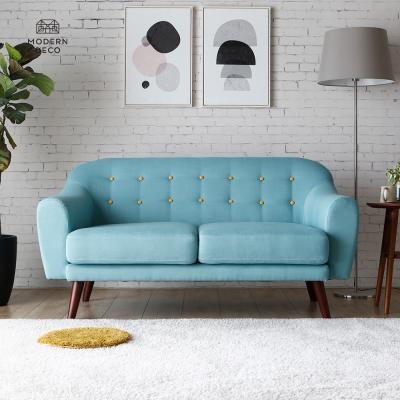 China Customized Upholstered Modern Sofas Embellished Fabric With Button Adorned Soffa Back Sofa Couch High Quality Custom Logo for sale