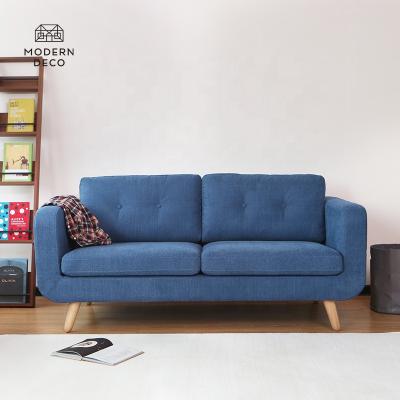 China Other 3 seater sofa high quality modern button tufted back upholstered sofa soffa couch with wood frame for sale