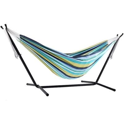 China Traditional Hammock With Stand Outdoor Hammock Foldable Double Camping Hammock Double Stand Swing Bed for sale