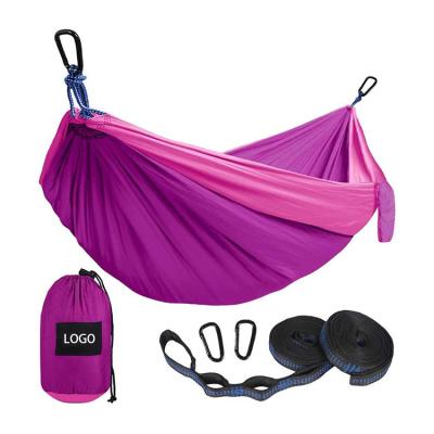 China OEM New Attractive Price Pink Portable Single Size Camping Nylon Hammock Modern Type Outdoor for sale