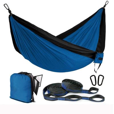 China Low MOQ modern multicolor modern design 210T parachute leisure travel hammock portable folding nylon swing for sale