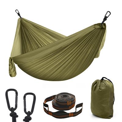 China Modern Portable Lightweight Recycled Garden Parachute Fabric OEM Customized Camping Nylon Travel Hanging Hammock for sale