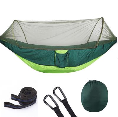 China 2 person tent 210T traditional nylon portable portable outdoor camping tent nylon hammock with mosquito net for sale