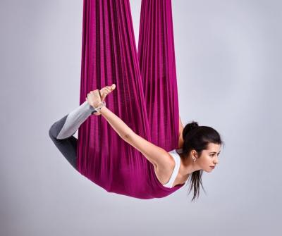 China Sale Modern New Design Yoga Swing Stand Hammock Aerial Silk Fitness Set for sale