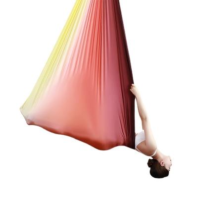 China Factory Supply Various Color Durable Different Size Indoor Silk Fabric Air Yoga Aerial Hammock For Swing for sale