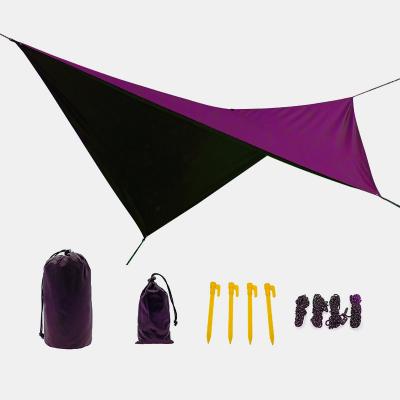 China Hot Sale Good Quality Diagonal Tying Type Telescoping Tarps Poles Set Adjustable Camping Tent Tarp Rain Fly Tarp for sale