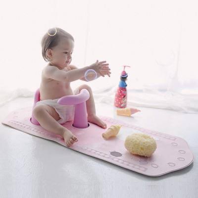 China Infant Bathtub Seat Pad Suction Cup Chair Support Anti-Slip Mat Wholesale Customized Safety Newborn Skin Care Bathroom Baby Shower for sale