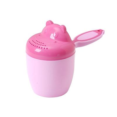 China WASH HAIR Multi-use Cartoon Cute Baby Plastic Shampoo Cup With Handle Wash Hair Spoon Head Shower Water Bottle Toothbrush Cup for sale