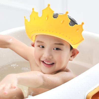 China Cheapest Viable Waterproof Shampoo Hat Adjustable Hearing Protection Baby Shower Hat Baby Shampoo Hat Crown for sale