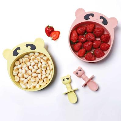 China BPA Free Food Grade Silicone 28 Colors Wholesale Custom Silicone Baby Bowl for sale