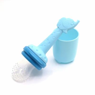 China BPA Free 2020 Elephant Shape Baby Pacifier Food Bite Bag Fruit and Vegetable Complementary Feeder for sale