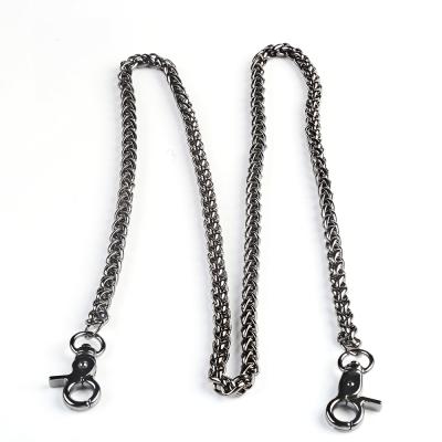 China Wholesale Custom Made Stainless Steel Gun Length Bag Metal Bag Chain Lady Handbag Purse Metal Black Chain for sale