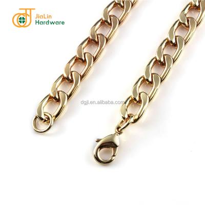 China CLASSIC High Quality Gold Plated Cuban Aluminum Link Chain Jewelry Metal For Bag for sale