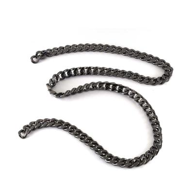 China High Quality Twisted Handbag Chains Link Restrictor Chain Gunmetal Anodized Aluminum Bag Chain for sale