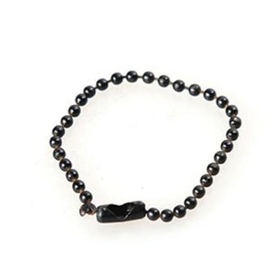 China Price Tag Chain High Quality 2.4mm Black Iron Bead Ball Metal Ball Colored Chain for sale