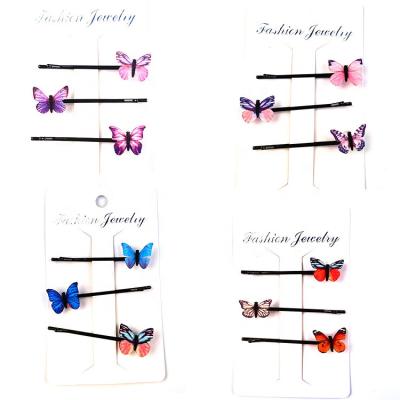 China Hot Iron and Cloth Summer Butterfly Wings Hair Accessories Clamp Butterfly Hair Clips for Girls Hair Pin Clips for sale