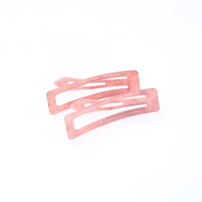 China Bulk Sale White Metal Square Shape Hair Snap Clip DIY Art Craft Clip Accessories Plain Iron 7cm for sale