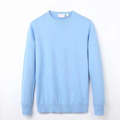 China Best Price Men's Winter Warm Jumper Custom Logo Round Neck Solid Color Anti-wrinkle Knitted Sweater for sale