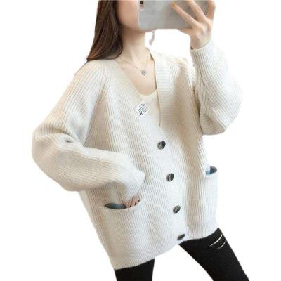 China Custom OEM and ODM Knitwear Ladies Logo Knitted Girls Fashion Design Anti-wrinkle spring knit women cardigan top sweater for sale