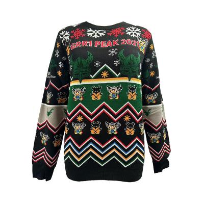 China Anti-Wrinkle Knit Christmas Sweater Manufacturer Crew Neck Men Women Sweater Christmas Sweater Pullover for sale