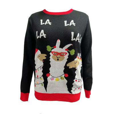 China Led Christmas Sweater Anti-Wrinkle Maker Professional Custom Acrylic Ugly Christmas Sweater for sale