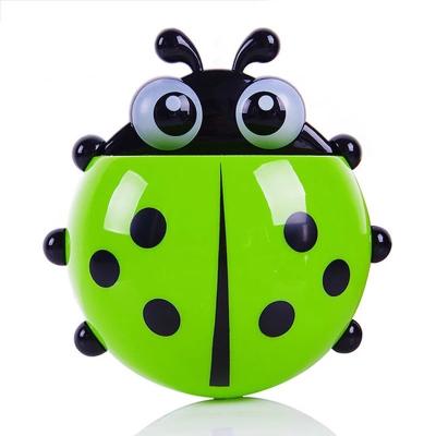 China Wholesale Cute Viable Ladybird Beetle Toothbrush Toothpaste Shelves Storage Holders And Holders Kids Brush Teeth Bathroom Supply for sale