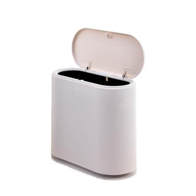 China Sustainable Classification Trash Bin With Lid Pressing Type Household Living Room Kitchen Bathroom Indoor Garbage Bin for sale