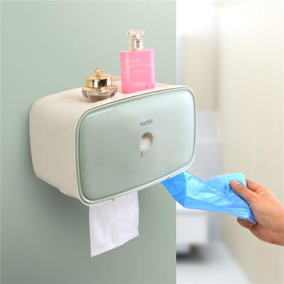 China Multifunctional Waterproof Wall Mounted Tissue Paper Box Toilet Household Style Minimalist Modern Waste Paper Bag Holder Storage Box for sale