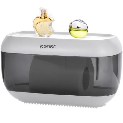 China Bathroom Tissue Box Transparent Plastic Holder Wholesale New Products Minimalist Design for sale