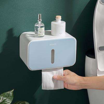 China Modern Creative Multifunctional Waterproof Toilet Paper Box Rolling Bathroom Storage Tissue Box Wall Mounted for sale