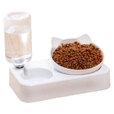 China Automatic Dual-Use Feeder Water Feeder Pet Food Bowl Pet Water Bowl Pet Food Container for sale