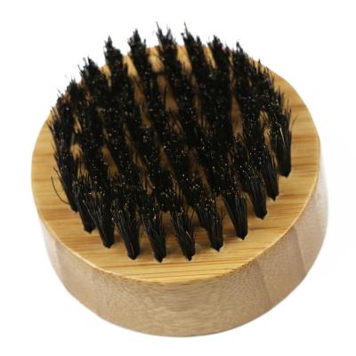 China Good Quality Comfortable Factory Directly Customize Logo For Men Bamboo Face Massage Bristle Beard Brush For Combing Beards And Mustache for sale