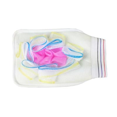 China EXFOLIATE new shower bath exfoliating glove wash skin spa bath scrubber kassa glove for sale