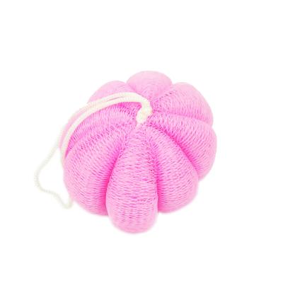 China EXFOLIATE Factory Price Mesh Sponge Bath Ball Flower Shower Pouf Customized Exfoliate Loofah Sponge Bath With Small Round-Shape Foam for sale