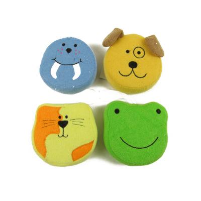 China EXFOLIATING High Quality Bath Sponge Exfoliate Shower Brushes Sponges Cute Animal Shape Kids Bath Sponges Scrubbers for sale