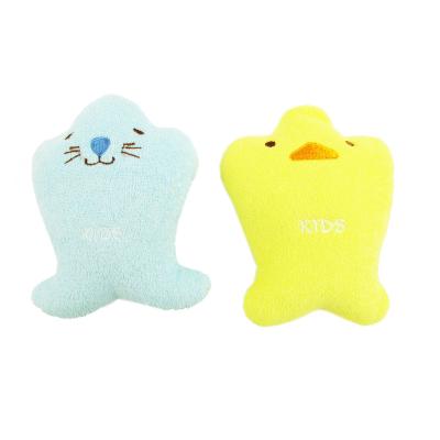 China All Natural High Quality Cartoon Bath Sponge Exfoliate Shower Brushes Sponges Cute Animal Shape Kids Bath Sponges Scrubbers for sale