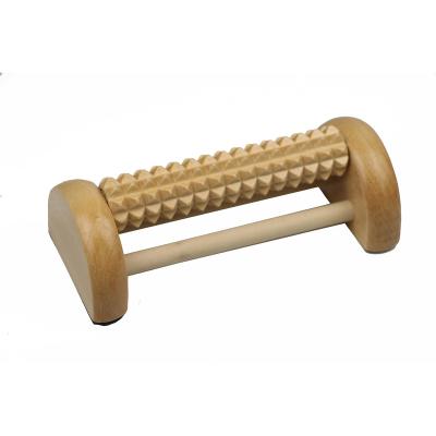 China Wooden Foot 1 Wheels Foot Rolling And Body Rolling Massage for sale