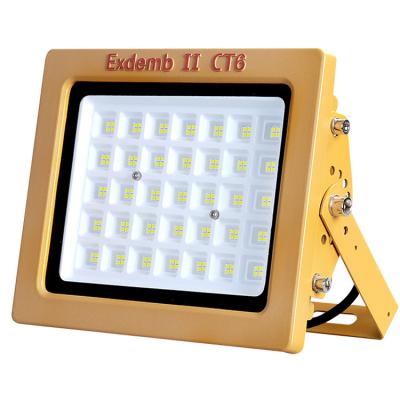 China Explosion Proof 50w 100w 150w 200w 300w Reinforced Fiberglass Cover Explosion Proof LED Flood Light Led Canopy Light AC110V 220V for sale