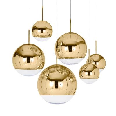 China HITECDAD Modern Nordic Color Ball Electroplating Glass Shade Pendant Lamp Modern Hanging Chandeliers for sale