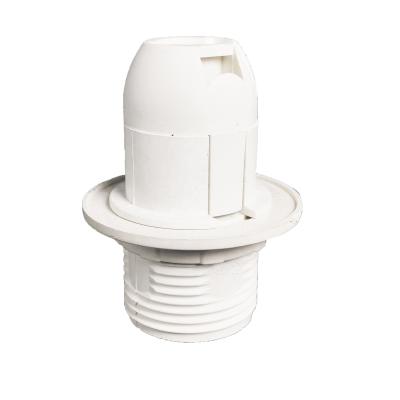 China HITECDAD Half Screw E14 Screw Lamp Socket E14 Plastic Lamp Base E12 Edison Screw Socket Plastic Lampholder E14 Lamp Holder for sale